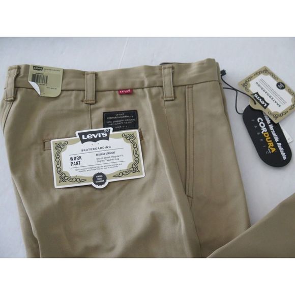Levi’s 955880001 Mens Sz 34x30 Tan Regular Straight Skateboarding Work Pants $80 - Picture 3 of 9
